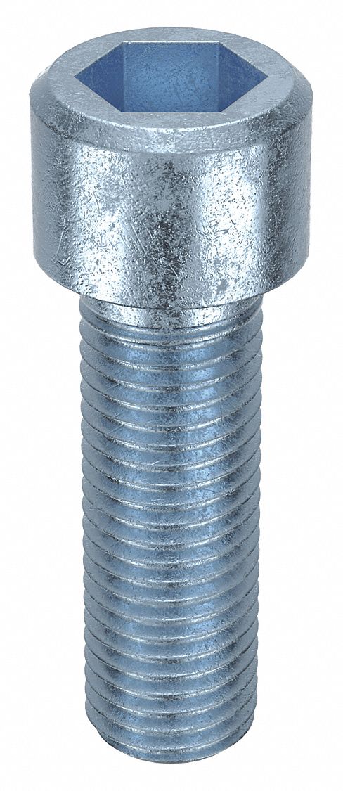 Socket Head Cap Screw: M16x2.00 Thread Size, 50 mm Lg, Std, Zinc Plated, Alloy Steel, 25 PK