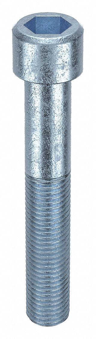 Socket Head Cap Screw: M16x2.00 Thread Size, 100 mm Lg, Std, Zinc Plated, Alloy Steel, 10 PK