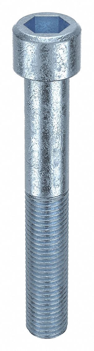Socket Head Cap Screw: M16x2.00 Thread Size, 110 mm Lg, Std, Zinc Plated, Alloy Steel, 10 PK