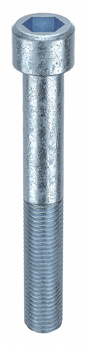 Socket Head Cap Screw: M16x2.00 Thread Size, 120 mm Lg, Std, Zinc Plated, Alloy Steel, 10 PK