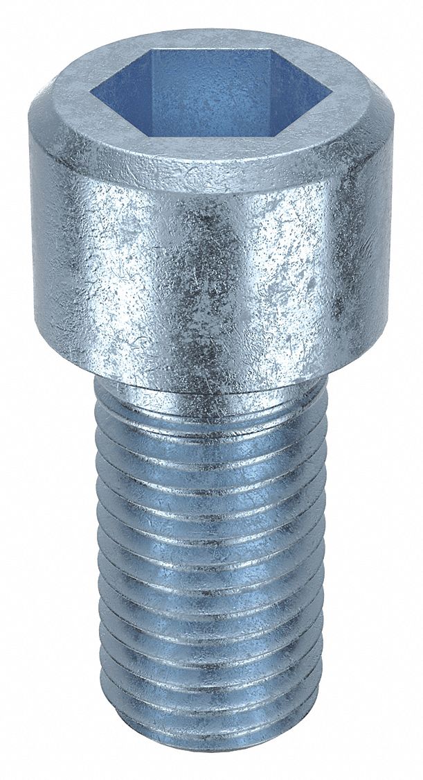 Socket Head Cap Screw: M20x2.50 Thread Size, 40 mm Lg, Std, Zinc Plated, Alloy Steel, 10 PK