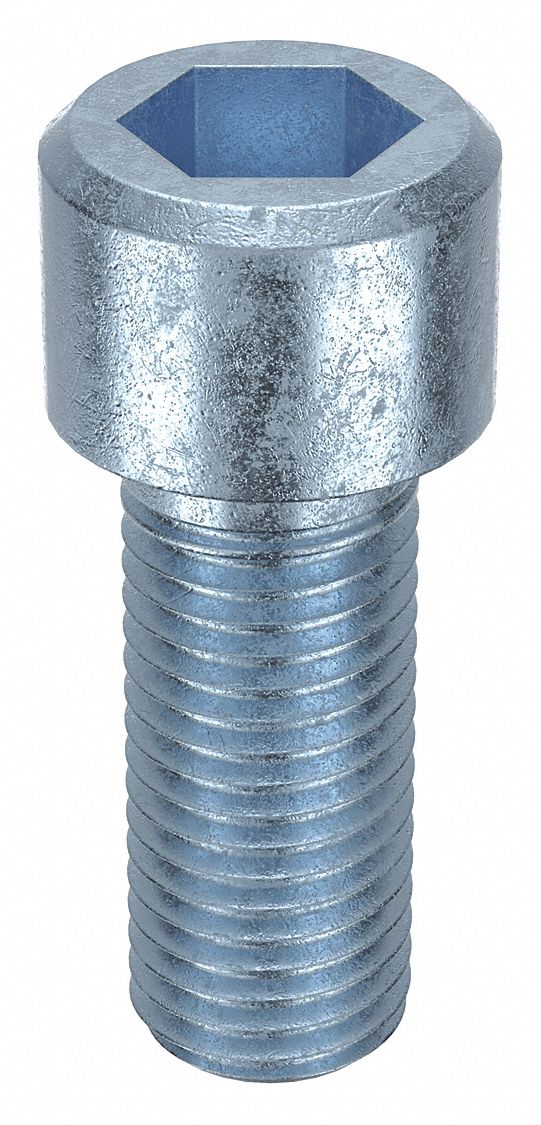 Socket Head Cap Screw: M20x2.50 Thread Size, 50 mm Lg, Std, Zinc Plated, Alloy Steel, 10 PK