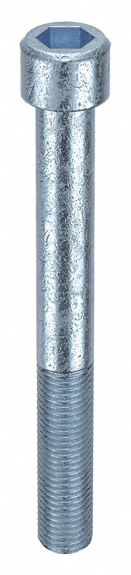 Socket Head Cap Screw: M20x2.50 Thread Size, 180 mm Lg, Std, Zinc Plated, Alloy Steel, 5 PK