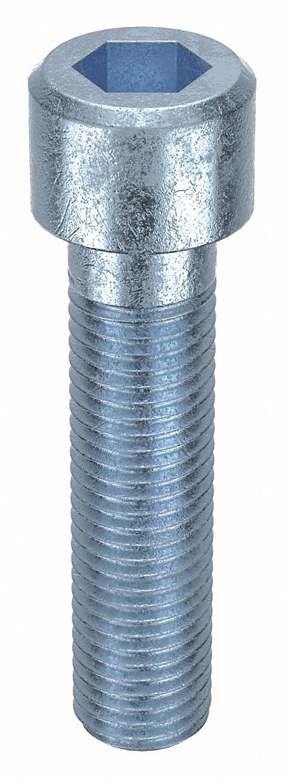 Socket Head Cap Screw: M24x3.00 Thread Size, 100 mm Lg, Std, Zinc Plated, Alloy Steel, 5 PK