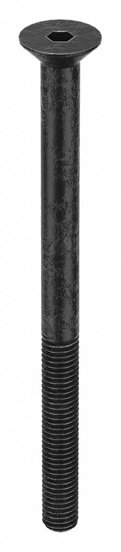 Socket Flat Head Screw: M5x0.80 Thread Size, 70 mm Lg, Flat, Black Oxide, Alloy Steel, 100 PK
