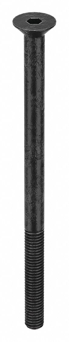 Socket Flat Head Screw: M6x1.00 Thread Size, 100 mm Lg, Flat, Black Oxide, Alloy Steel, 100 PK