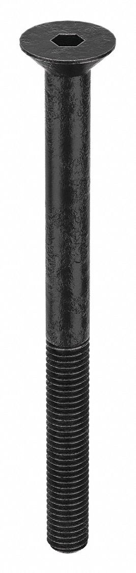 Socket Flat Head Screw: M8x1.25 Thread Size, 100 mm Lg, Flat, Black Oxide, Alloy Steel, 50 PK