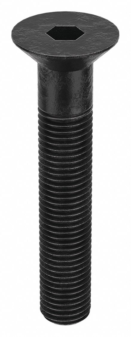 Socket Flat Head Screw: M20x2.50 Thread Size, 110 mm Lg, Flat, Black Oxide, Alloy Steel, 5 PK