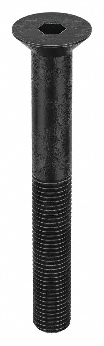 Socket Flat Head Screw: M20x2.50 Thread Size, 160 mm Lg, Flat, Black Oxide, Alloy Steel, 5 PK