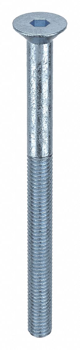 Socket Flat Head Screw: M3x0.50 Thread Size, 40 mm Lg, Flat, Zinc Plated, Alloy Steel, 100 PK