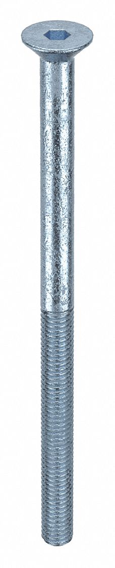 Socket Flat Head Screw: M3x0.50 Thread Size, 50 mm Lg, Flat, Zinc Plated, Alloy Steel, 100 PK