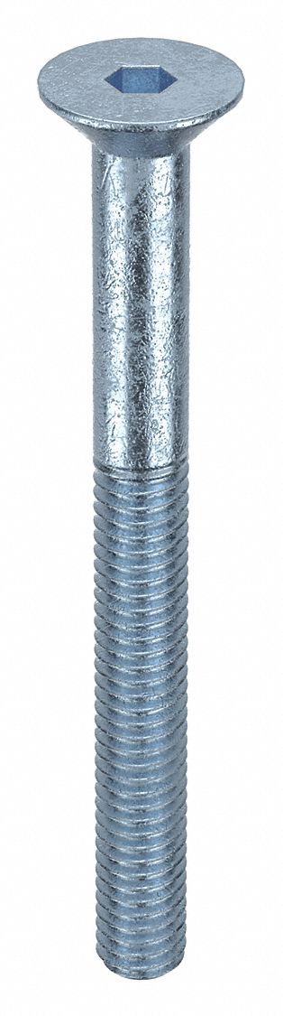 Socket Flat Head Screw: M4x0.70 Thread Size, 40 mm Lg, Flat, Zinc Plated, Alloy Steel, 100 PK