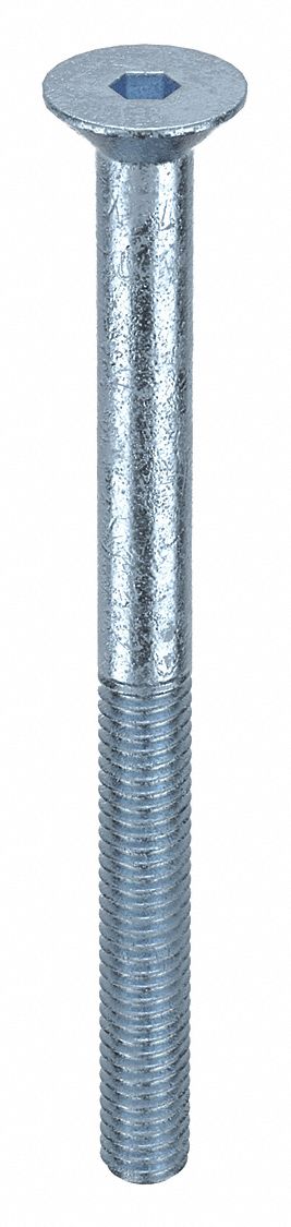 Socket Flat Head Screw: M4x0.70 Thread Size, 50 mm Lg, Flat, Zinc Plated, Alloy Steel, 100 PK