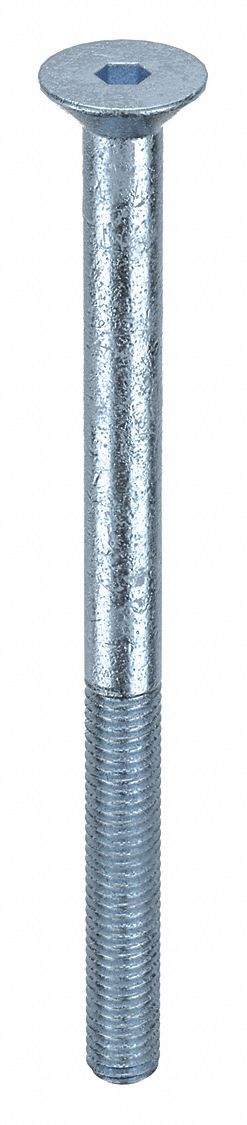 Socket Flat Head Screw: M5x0.80 Thread Size, 70 mm Lg, Flat, Zinc Plated, Alloy Steel, 100 PK
