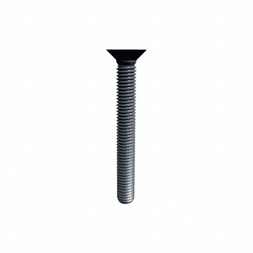 Socket Flat Head Screw: M6x1.00 Thread Size, 50 mm Lg, Flat, Zinc Plated, Alloy Steel, 100 PK