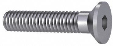 Socket Flat Head Screw: M10x1.50 Thread Size, 90 mm Lg, Flat, Zinc Plated, Alloy Steel, 50 PK