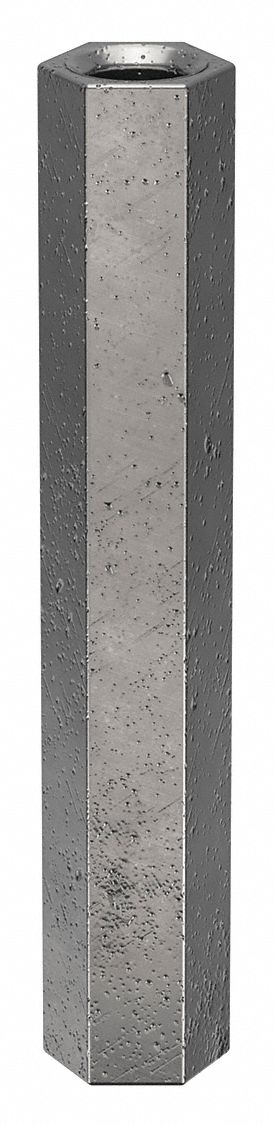 Standoff: M2.5-0.45 Thrd Sz, 25 mm Lg, Hex, Steel, Zinc Plated, 4 mm Hex Wd