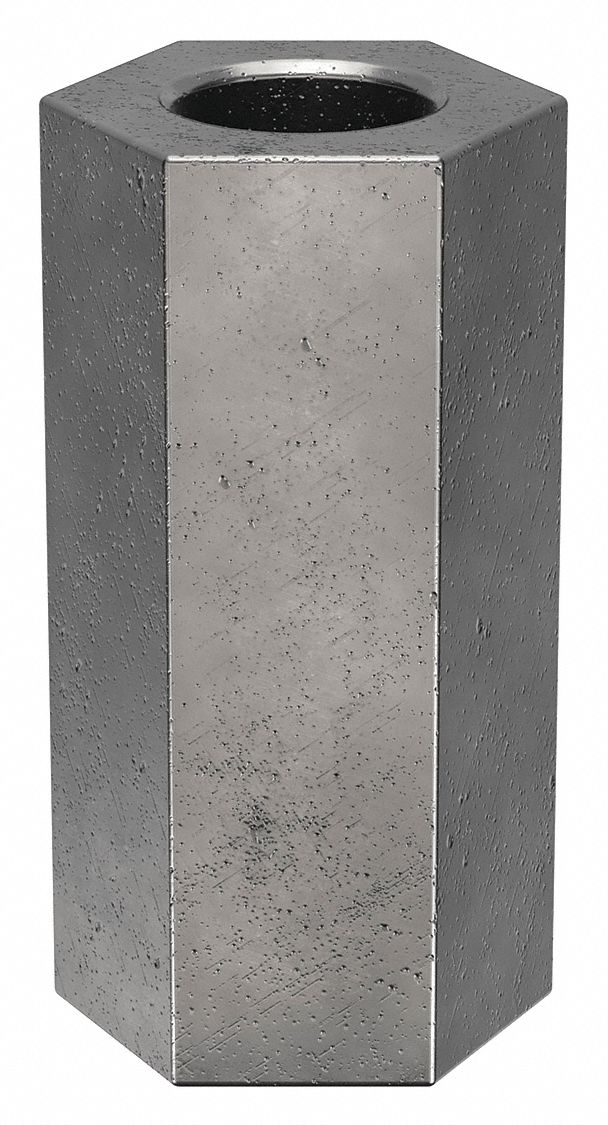 Standoff: M4-0.7 Thrd Sz, 15 mm Lg, Hex, Steel, Zinc Plated, 7 mm Hex Wd