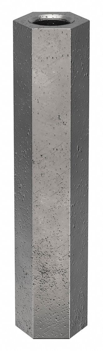 Standoff: M4-0.7 Thrd Sz, 35 mm Lg, Hex, Steel, Zinc Plated, 7 mm Hex Wd