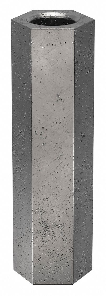 Standoff: M5-0.8 Thrd Sz, 30 mm Lg, Hex, Steel, Zinc Plated, 8 mm Hex Wd