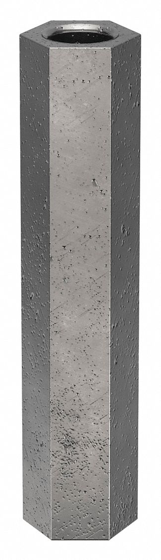 Standoff: M5-0.8 Thrd Sz, 40 mm Lg, Hex, Steel, Zinc Plated, 8 mm Hex Wd