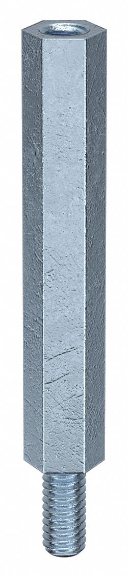 Standoff: M2.5-0.45 Thrd Sz, 30.6 mm Lg, 25 mm Body Lg, 5.6 mm Thread Lg, 4 mm Hex Wd, Steel