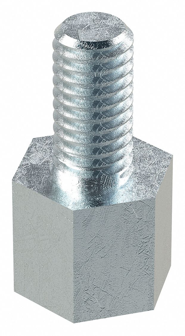 Standoff: M3-0.5 Thrd Sz, 12 mm Lg, 5 mm Body Lg, 6 mm Thread Lg, 5.5 mm Hex Wd, Steel, Zinc Plated