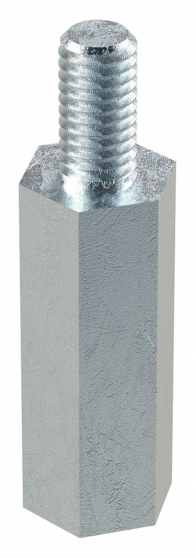 Standoff: M3-0.5 Thrd Sz, 21 mm Lg, 15 mm Body Lg, 6 mm Thread Lg, 5.5 mm Hex Wd, Steel, Zinc Plated