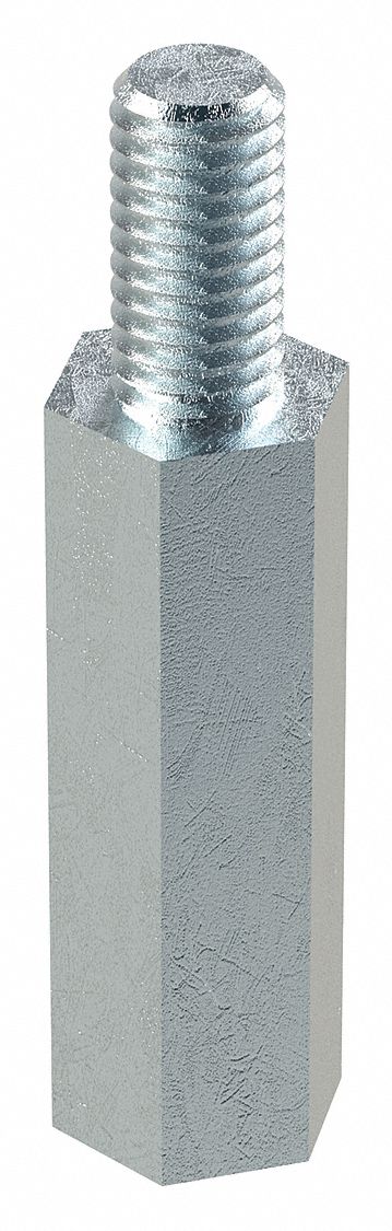 Standoff: M5-0.8 Thrd Sz, 35 mm Lg, 25 mm Body Lg, 10 mm Thread Lg, 8 mm Hex Wd, Steel, Zinc Plated