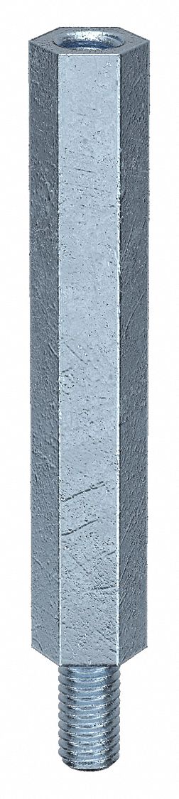 Standoff: M5-0.8 Thrd Sz, 60 mm Lg, 50 mm Body Lg, 10 mm Thread Lg, 8 mm Hex Wd, Steel, Zinc Plated