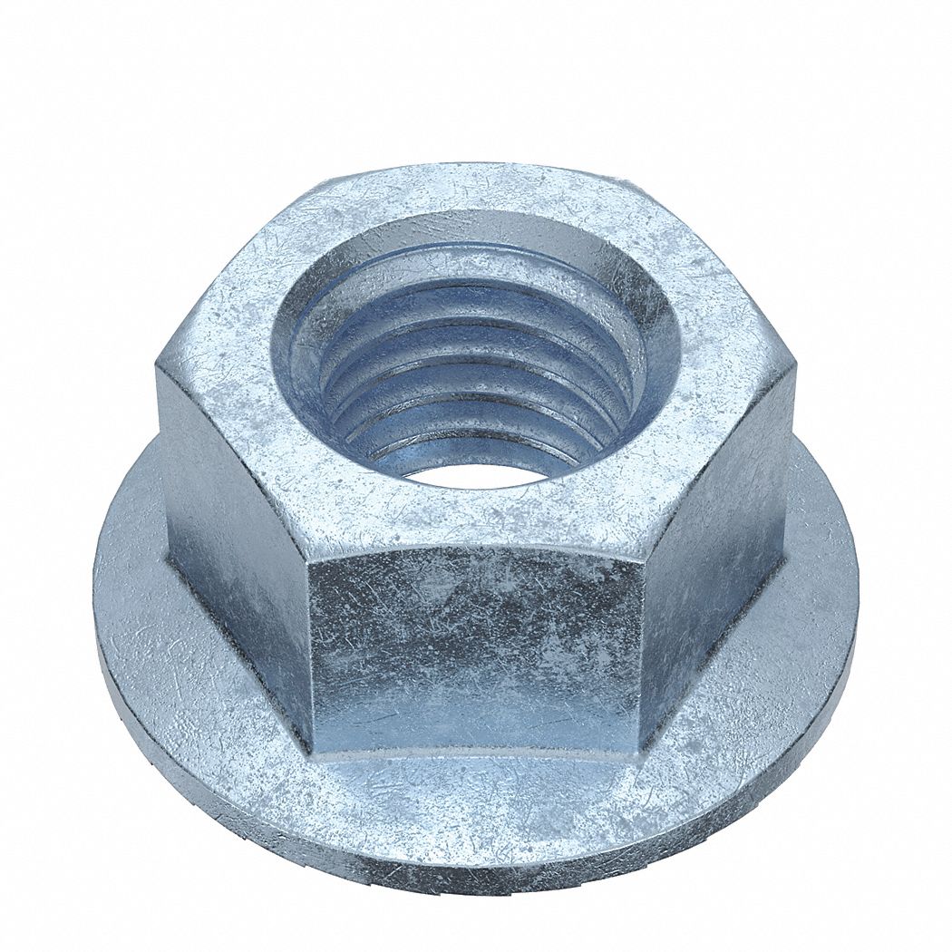 Lock Nut: M12x1.75 Thread, Steel, Class 8, Zinc-Plated, 18 mm Hex Wd, 12 mm Hex Ht, 100 PK