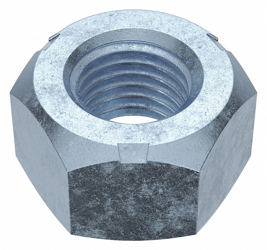 Lock Nut: Top Lock Distorted Thread, Std Hex, M10x1.00 Thread Size, Steel, Class 8, 100 PK