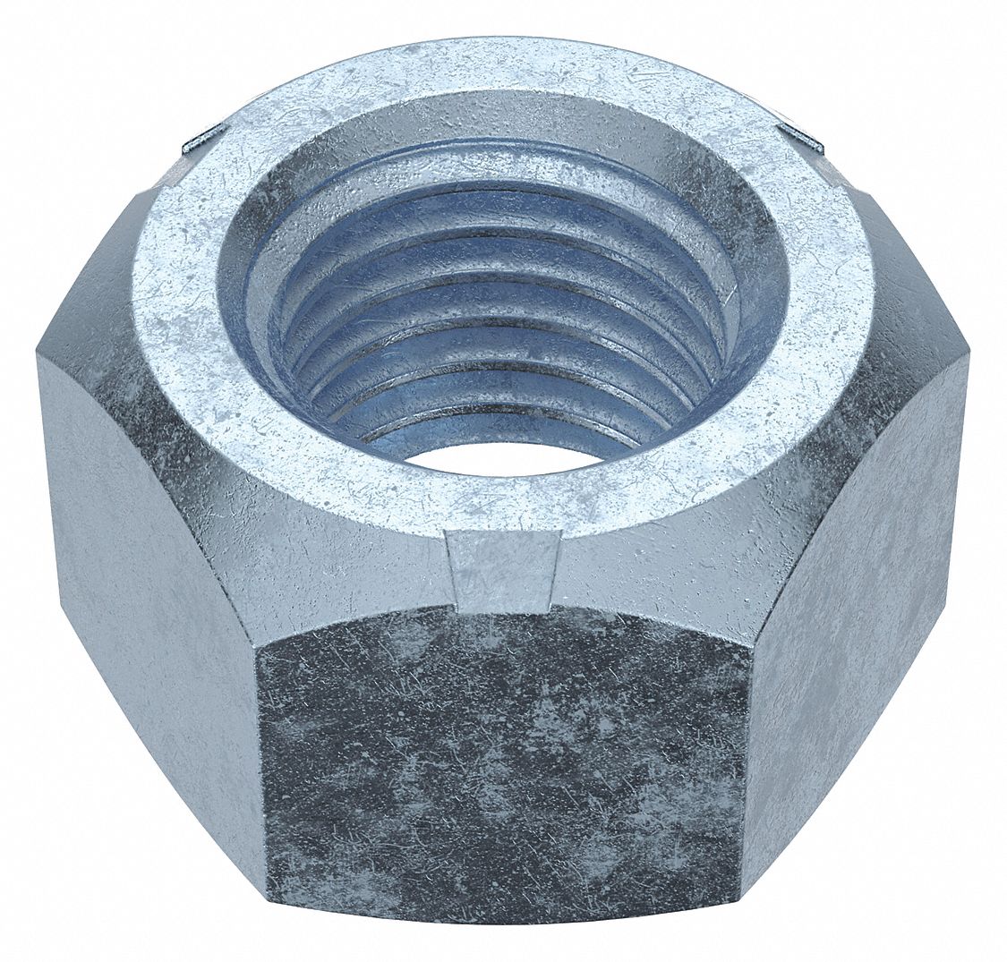 Lock Nut: Top Lock Distorted Thread, Std Hex, M12x1.50 Thread Size, Steel, Class 8, 100 PK