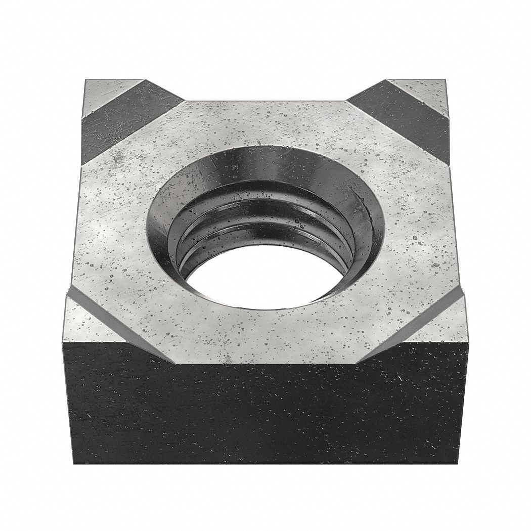 WELD NUT, M8-1.25 THREAD, SQUARE, 6½MM BASE H, 14MM BASE W, 18MM BASE L, STEEL, 100 PK