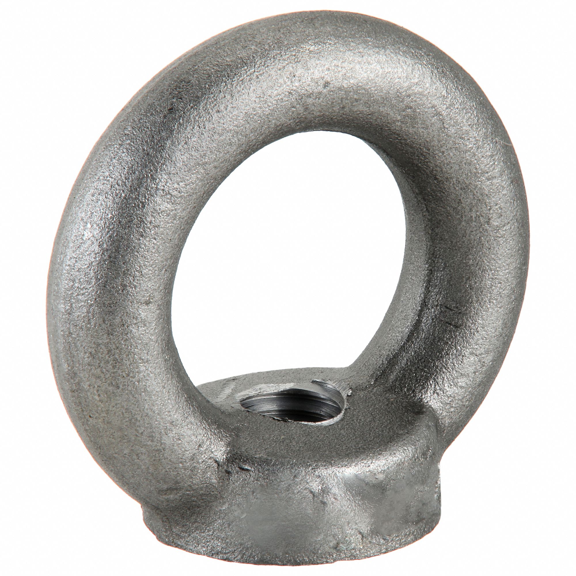 Lifting Eye Nut: M12x1.75 Thread, Steel, Black Oxide, Round, 30 mm Inside Dia, 53 mm Ht, 25 PK