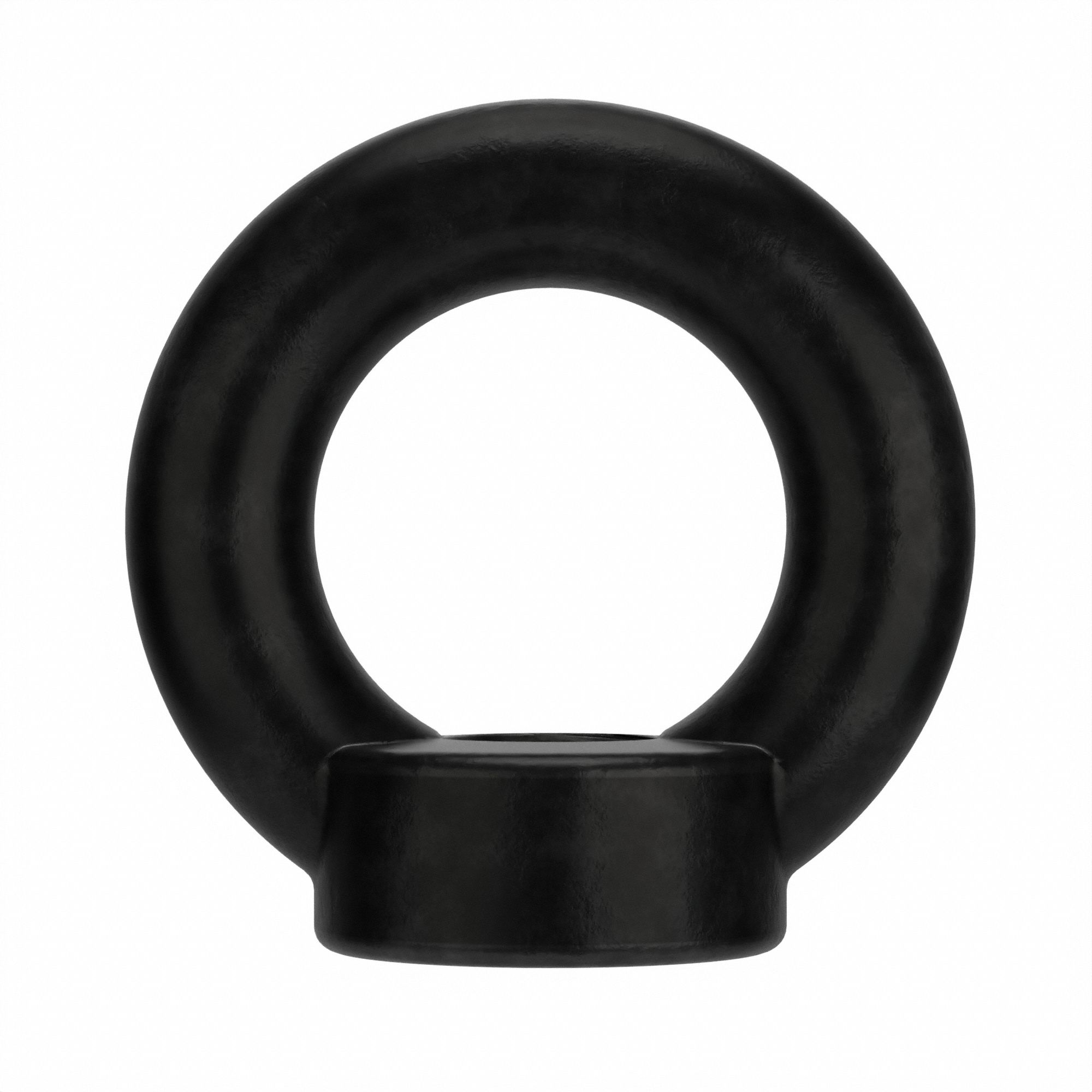 Lifting Eye Nut: M14x2.00 Thread, Steel, Black Oxide, Round, 30 mm Inside Dia, 62 mm Ht, 10 PK