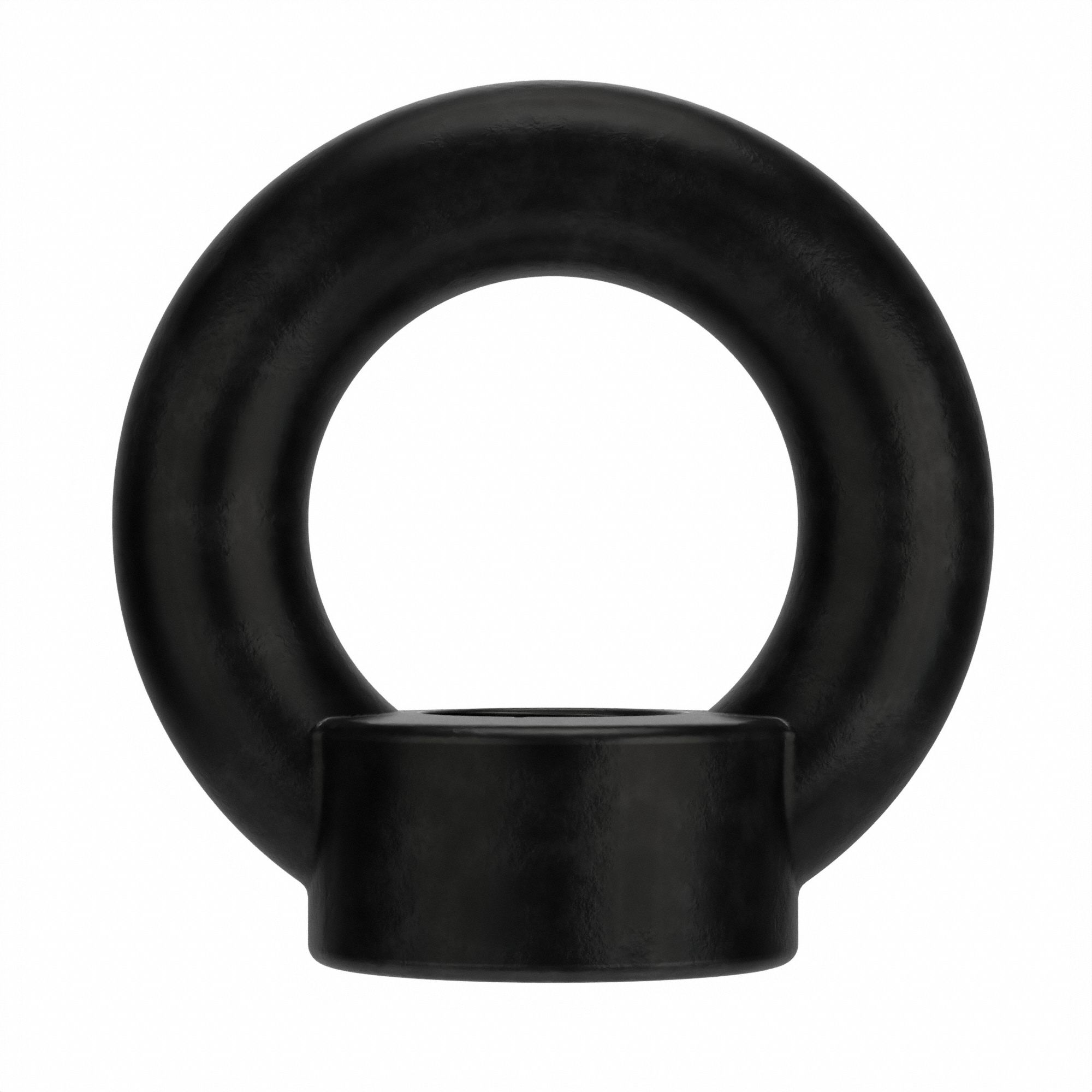 Lifting Eye Nut: M22x2.50 Thread, Steel, Black Oxide, Round, 40 mm Inside Dia, 90 mm Ht, 5 PK