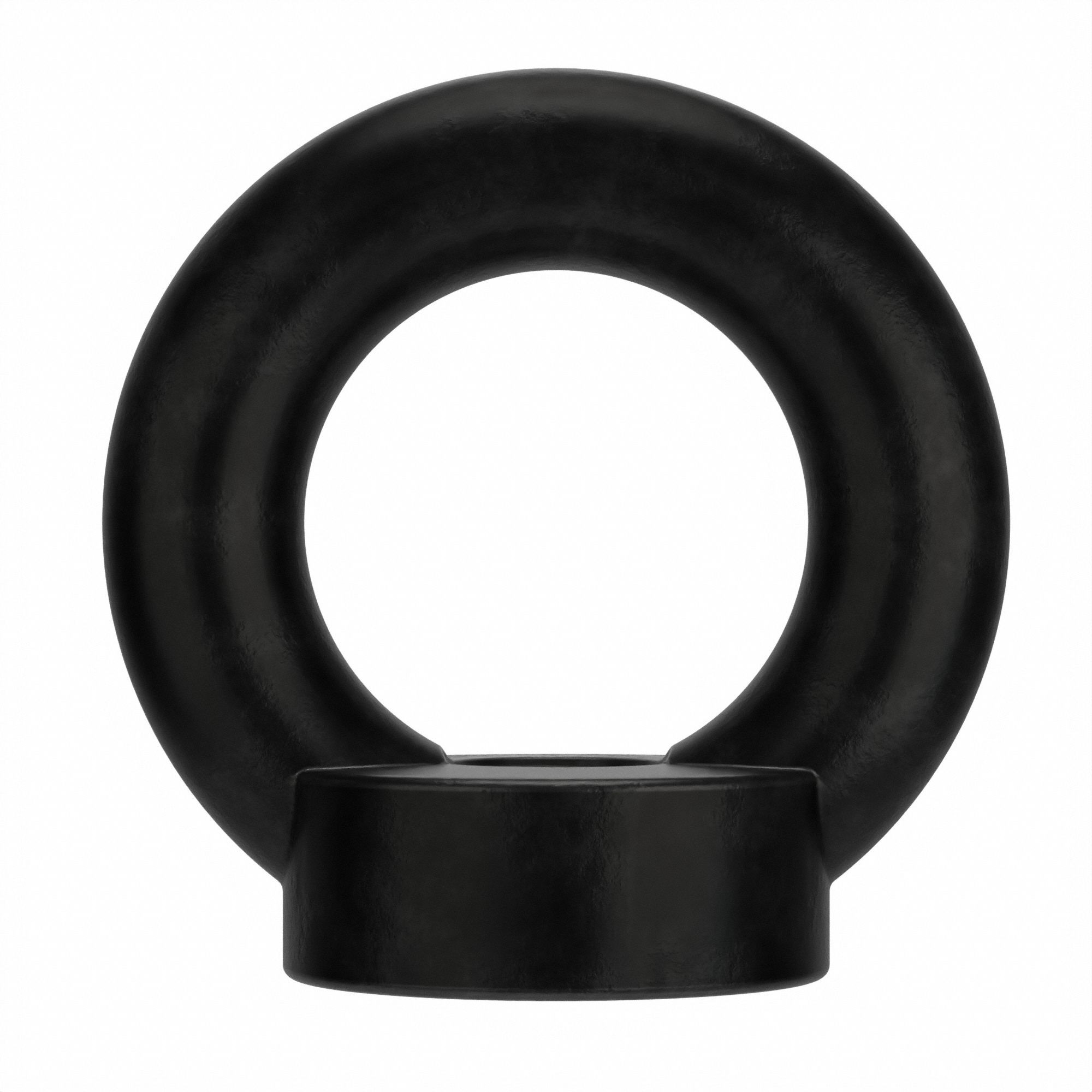 Lifting Eye Nut: M27x3.00 Thread, Steel, Black Oxide, Round, 60 mm Inside Dia, 109 mm Ht, 5 PK