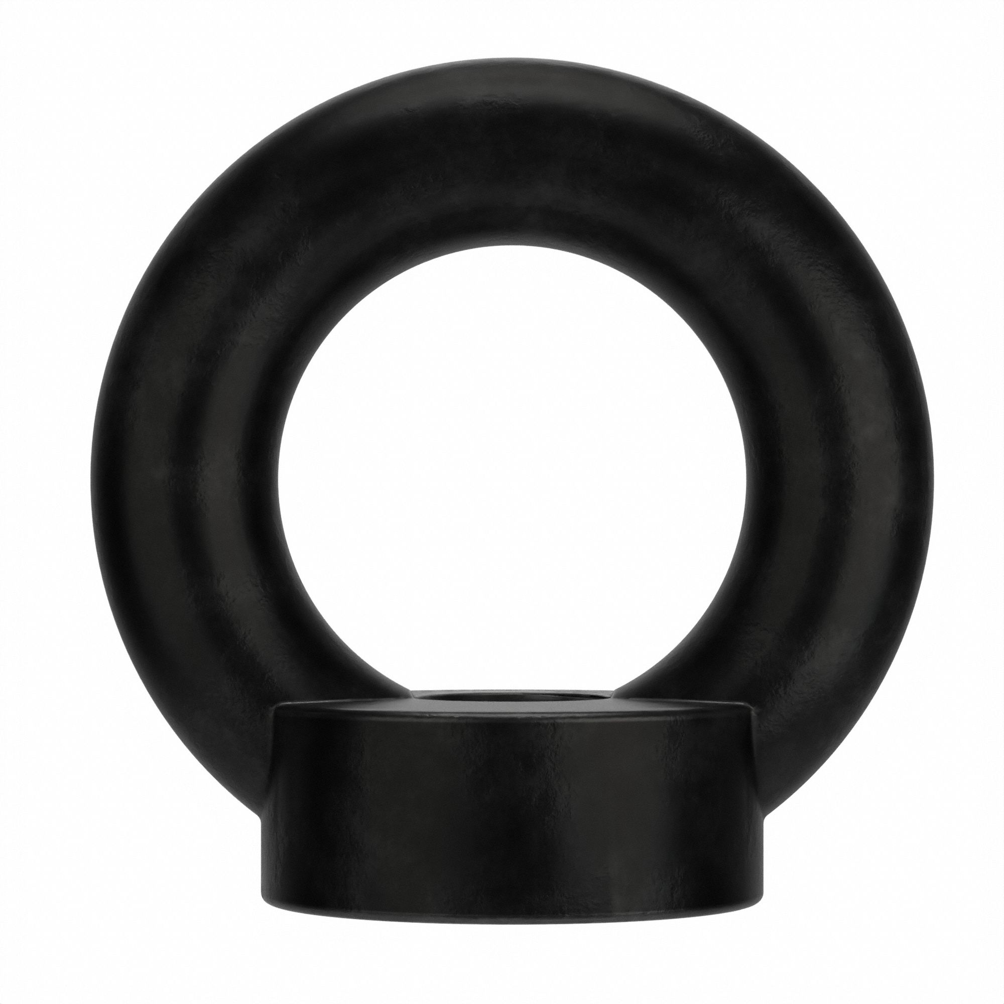 Lifting Eye Nut: M36x4.00 Thread, Steel, Black Oxide, Round, 70 mm Inside Dia, 126 mm Outside Dia