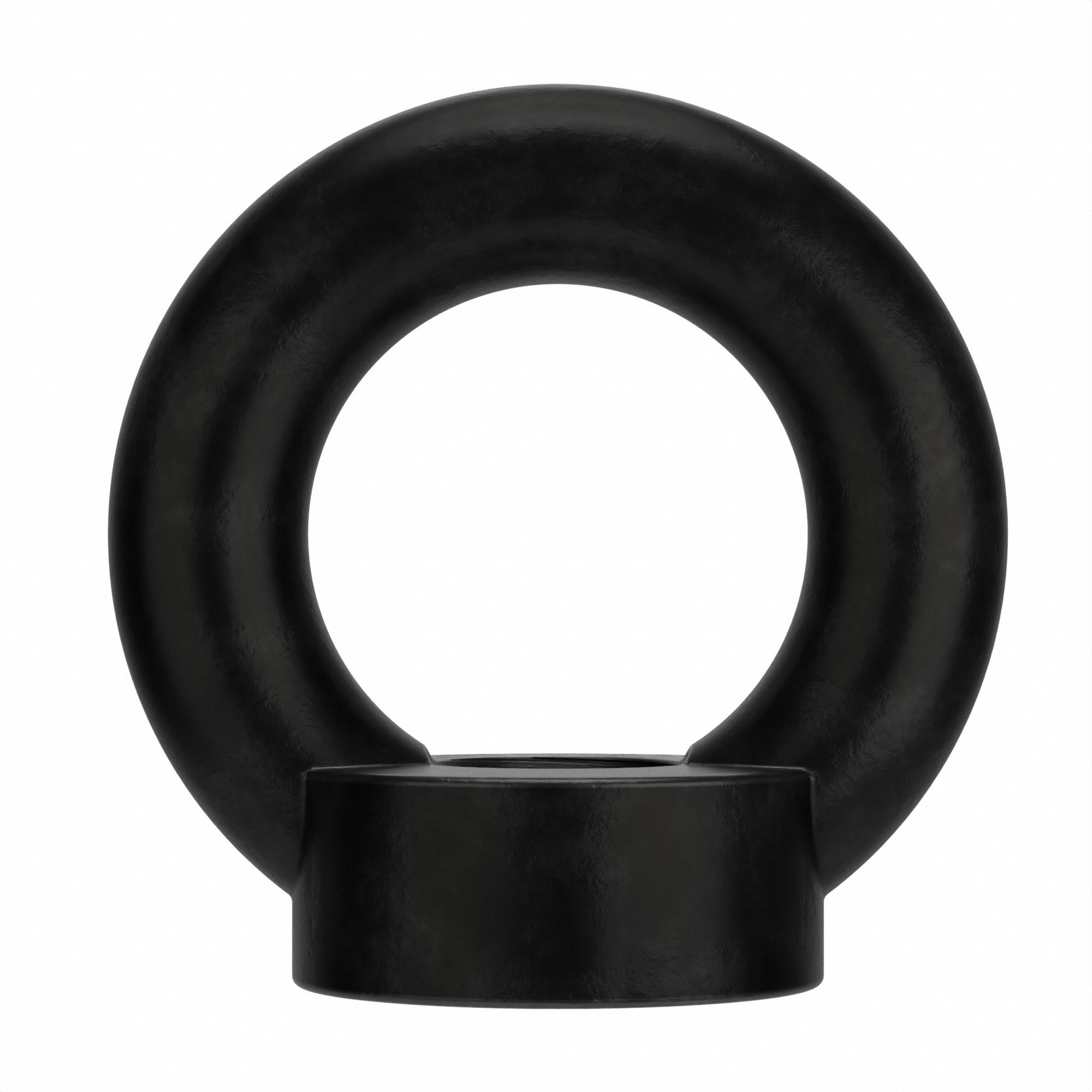 Lifting Eye Nut: M42x4.50 Thread, Steel, Black Oxide, 80 mm Inside Dia, 144 mm Outside Dia