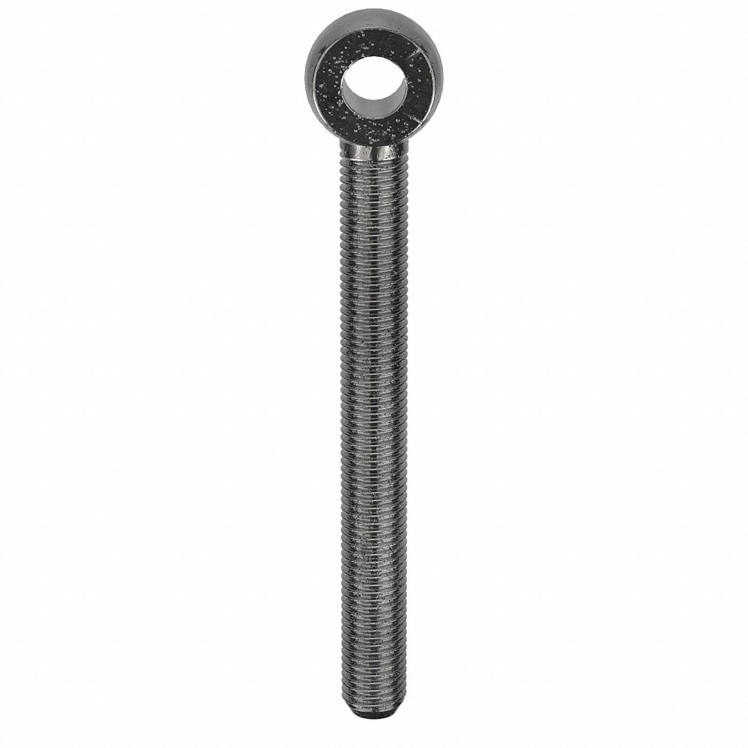 Fixed Rod End: Steel, Black Oxide, Right Hand, M10-1.50 Thread Size, 32 mm Thread Lg