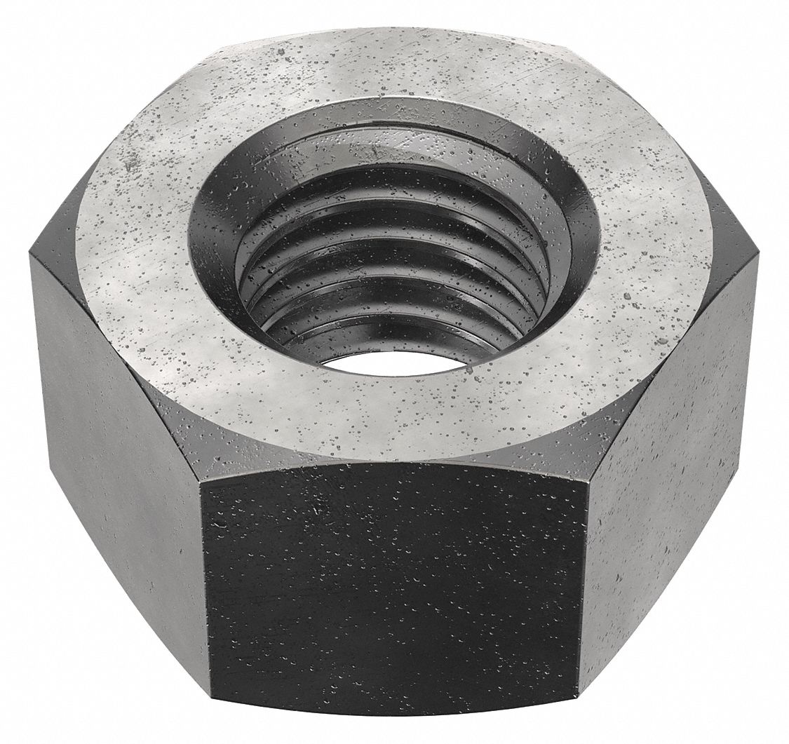 Hex Nut: Std Hex, M10x1.50 Thread, 17 mm Hex Wd, 10 mm Hex Ht, Steel, Grade 2H, Plain, Std, 20 PK