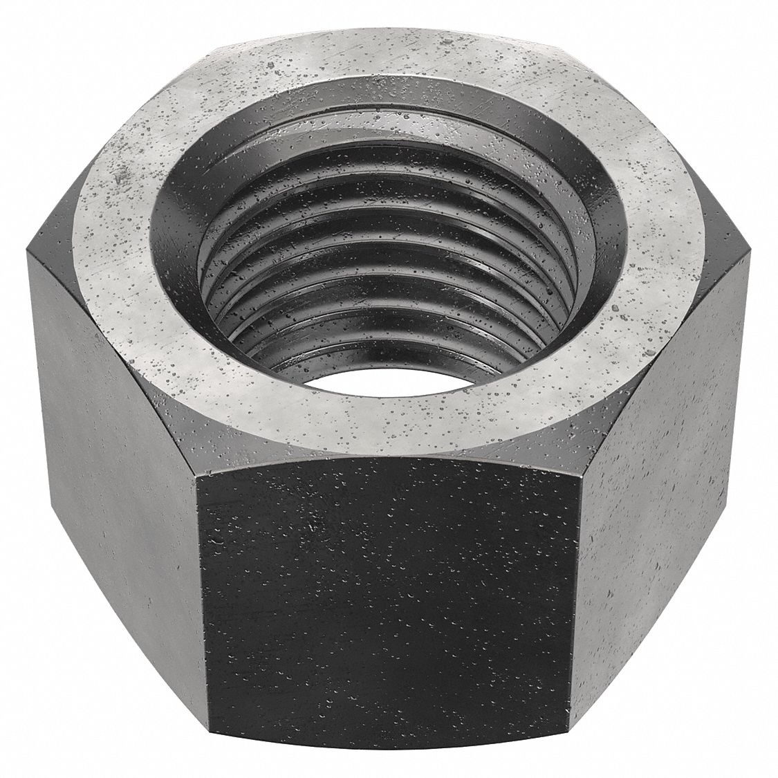 Hex Nut: Std Hex, M22x2.50 Thread, 36 mm Hex Wd, 22 mm Hex Ht, Steel, Grade 2H, Plain, Std, 2 PK