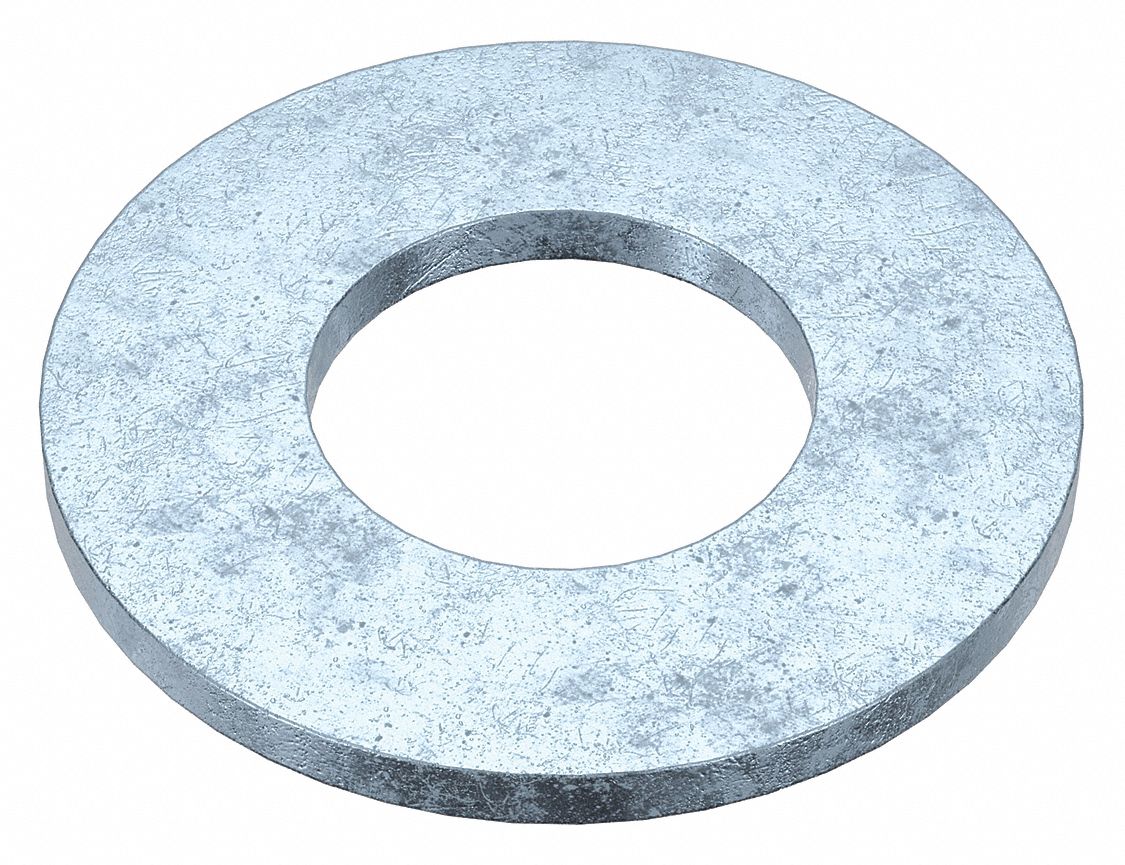 Small O.D. Flat Washer: Case Hardened, Zinc Plated, Steel, M2 Screw Sz, 2.34 mm In Dia, 100 PK