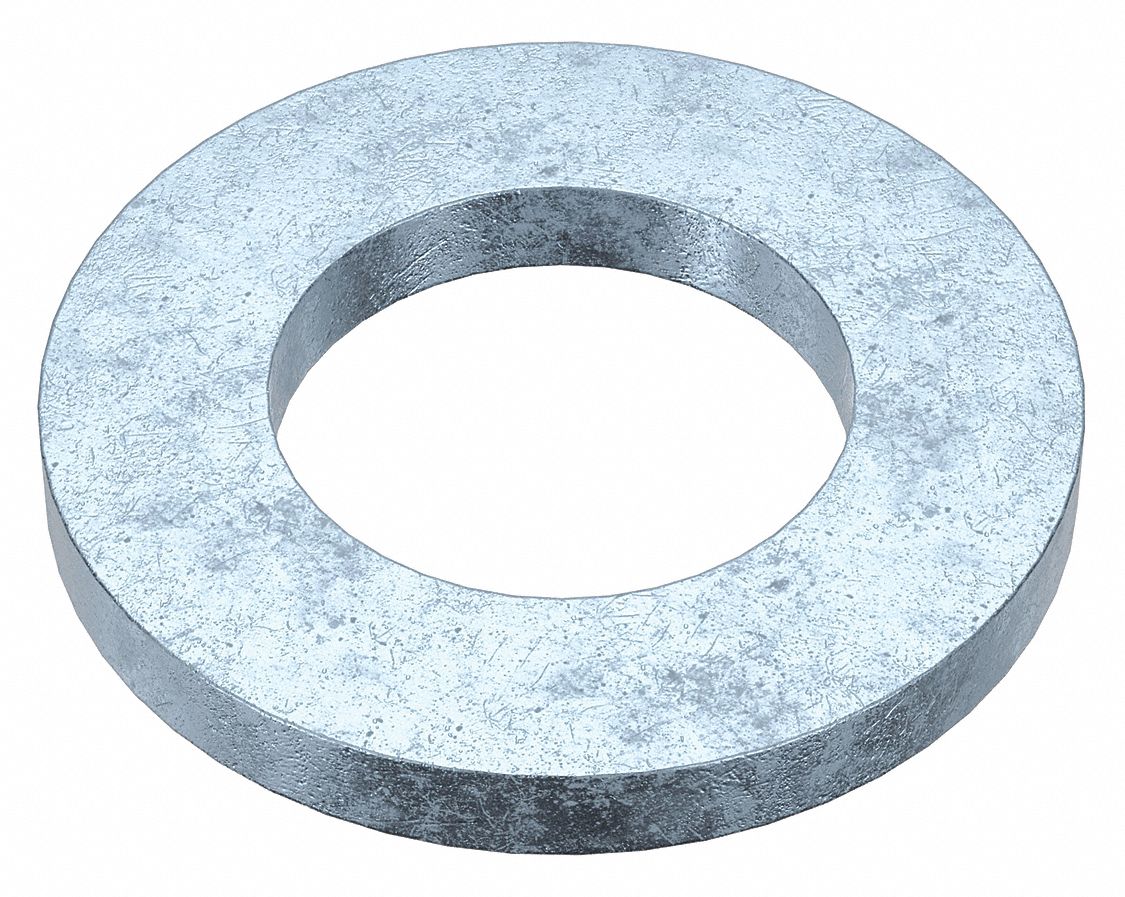 PLAIN WASHER, FOR M8 SCREW, STEEL, GRADE 2, ZINC PLATED, 8.4MM IN DIA, 15MM OD, 100 PK