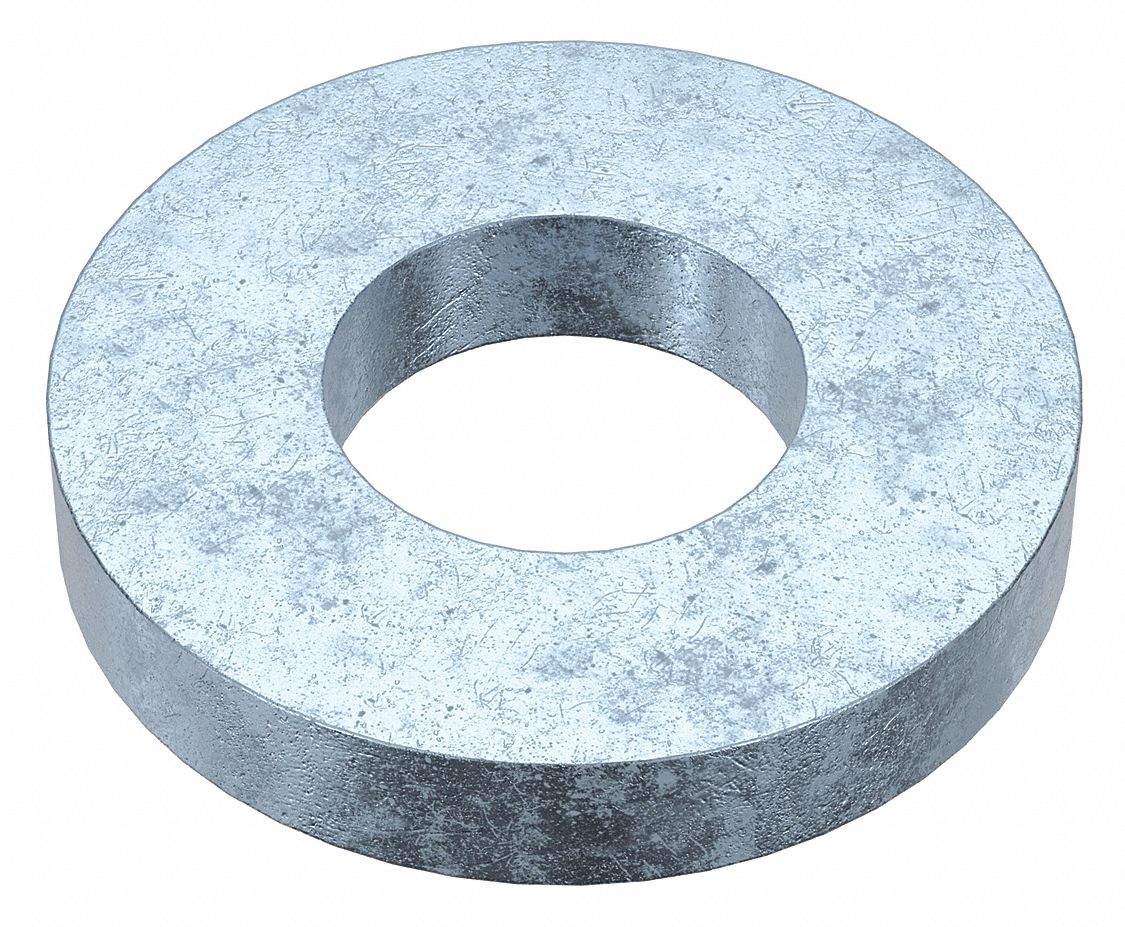 PLAIN WASHER, FOR SCREW SIZE M27, STEEL, GRADE 2, ZINC PLATED, 28MM IN DIA, 60MM OD, 25 PK