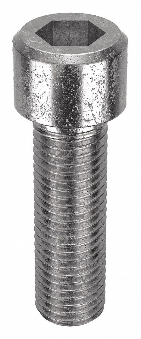 Socket Head Cap Screw: M24x3.00 Thread Size, 80 mm Lg, Std, Plain, Stainless Steel, 18-8, 5 PK