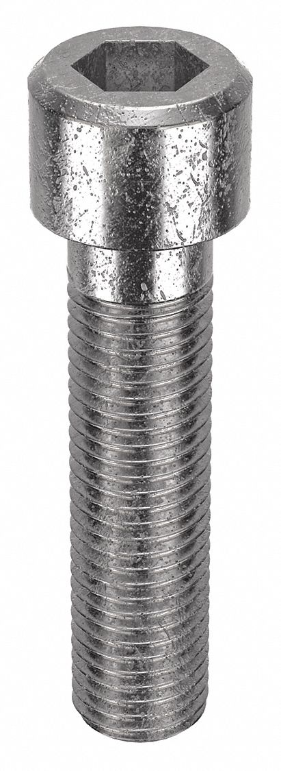 Socket Head Cap Screw: M24x3.00 Thread Size, 100 mm Lg, Std, Plain, Stainless Steel, 18-8, 5 PK