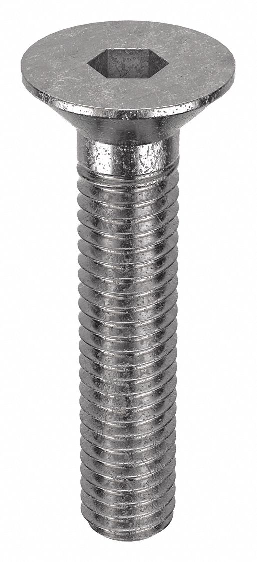 Socket Flat Head Screw: M3x0.50 Thread Size, 14 mm Lg, Flat, Plain, Stainless Steel, 18-8, 50 PK
