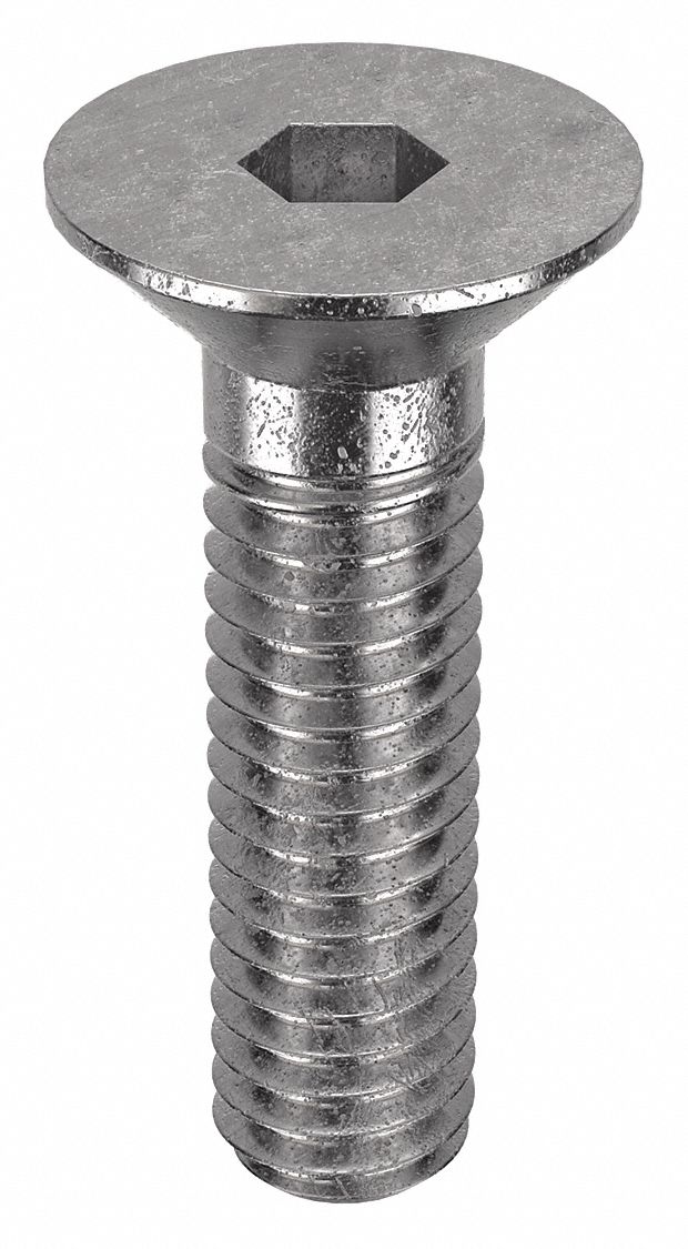 Socket Flat Head Screw: M4x0.70 Thread Size, 14 mm Lg, Flat, Plain, Stainless Steel, 18-8, 50 PK
